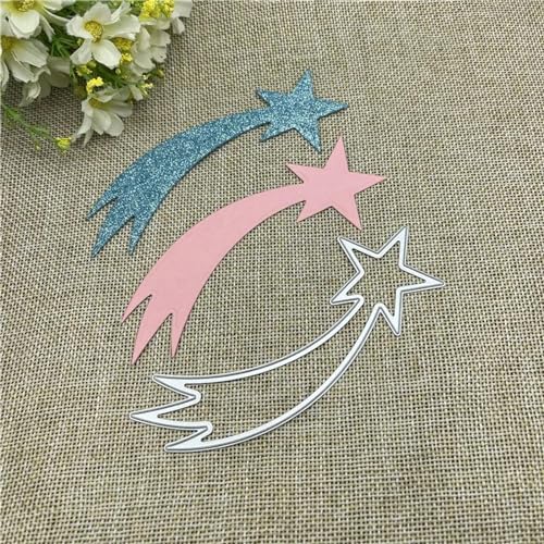 Stanzschablonen, 12,2 x 4,4 cm, Meteor-Komet, Metall-Stanzform, rundes Loch, Etikett, Etikett, Scrapbooking, Papierbasteln Stanzschablonen, 12,2 x 4,4 cm, Meteor-Komet, Metall-Stanzform, rundes Loch, Etikett, Etikett, Scrapbooking, Papierbasteln von JUDUOYANXIAN