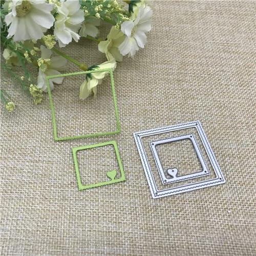 Stanzschablonen, 2 Stück, 3,8 x 2,9 cm, quadratischer Rahmen, Metall-Stanzformen, runde Löcher, Etiketten, Scrapbooking, Papierbastelarbeiten Stanzschablonen, 2 Stück, 3,8 x 2,9 cm, quadratischer Rahmen, Metall-Stanzformen, runde Löcher, Etiketten, Scrapbooking, Papierbastelarbeiten von JUDUOYANXIAN