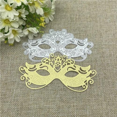 Stanzschablonen, 6 x 12 cm, Party-Maske, Metall-Stanzformen, runde Löcher, Etiketten, Etiketten, Scrapbooking, Papierbasteln Stanzschablonen, 6 x 12 cm, Party-Maske, Metall-Stanzformen, runde Löcher, Etiketten, Etiketten, Scrapbooking, Papierbasteln von JUDUOYANXIAN