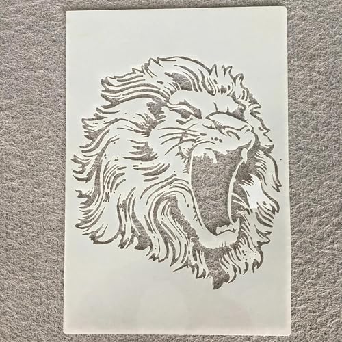 Wiederverwendbare Drachen-Schablonen, 26 x 18 cm, Zoo-Tiere, Pferd, Drache, Löwe, wiederverwendbare Schablone zum Malen auf Holz, Wand, Stoff, Stein, Schild, DIY-Kunstprojekte, Tiervorlage, Stil 6 von JUDUOYANXIAN