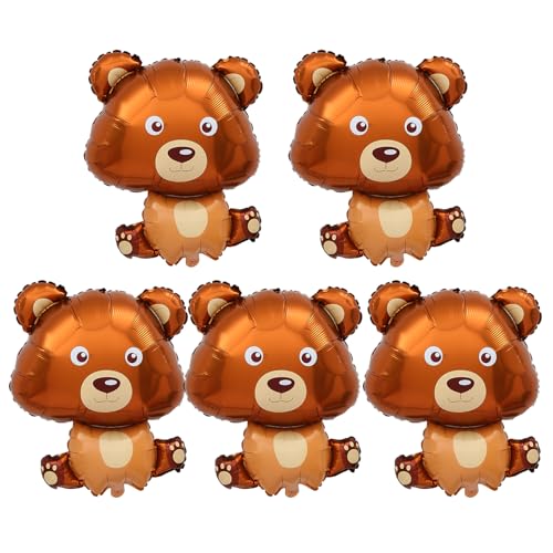 JUFYVO 5 Stück Big Bear Folienballons Tier Waldbär Luftballons Braunbär Folienballon Bärenform Folienballons für Dschungel Safari Geburtstag Dekorationen JUFYVO 5 Stück Big Bear Folienballons Tier Waldbär Luftballons Braunbär Folienballon Bärenform Folienballons für Dschungel Safari Geburtstag Dekorationen von JUFYVO
