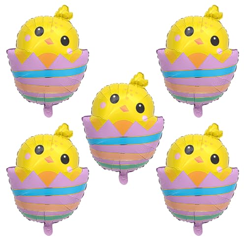 JUFYVO 5 Stück Osterballons Huhn Luftballons Folienballons Ostern Party Dekorationen Party Supplies Ballons für Ostern JUFYVO 5 Stück Osterballons Huhn Luftballons Folienballons Ostern Party Dekorationen Party Supplies Ballons für Ostern von JUFYVO
