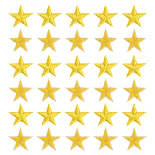 Pack of 30 Star Iron-On Stickers for Clothing, T-Shirt, Rhinestone Star Applique, Sew-On Sequins, Decorating, Iron-On Patch for Ironing on Bags, Shoes, Dress (5 Sizes) Pack of 30 Star Iron-On Stickers for Clothing, T-Shirt, Rhinestone Star Applique, Sew-On Sequins, Decorating, Iron-On Patch for Ironing on Bags, Shoes, Dress (5 Sizes) von JUGNAW