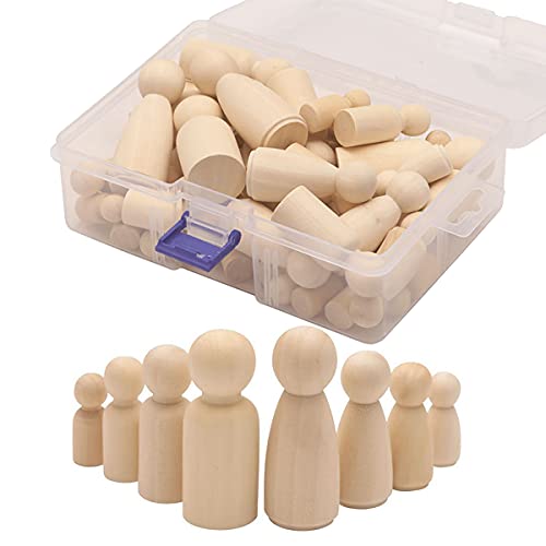 Holzfiguren,50 Pcs Hölzerne Peg Dolls Holzfiguren Unvollendete Natürliche Hölzerne Menschen Hölzerne Basteln Holz Puppen zum Malen Handwerk Kunstprojekte DIY Dekoration 4 Größen Holzfiguren,50 Pcs Hölzerne Peg Dolls Holzfiguren Unvollendete Natürliche Hölzerne Menschen Hölzerne Basteln Holz Puppen zum Malen Handwerk Kunstprojekte DIY Dekoration 4 Größen von JUHONNZ