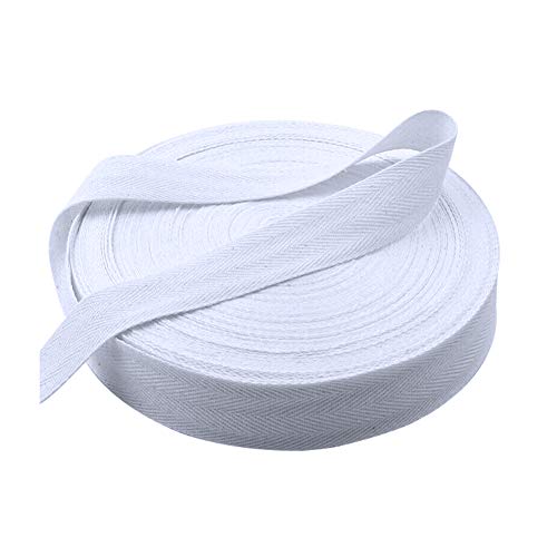 JUHONNZ Nahtband Baumwolle,45 Meter Baumwollband Natur Baumwoll Gurtband Köperband Schrägband für Heimwerker, Handwerk, Nähen, Stricken, Geschenkverpackungen, Weiß 2cm JUHONNZ Nahtband Baumwolle,45 Meter Baumwollband Natur Baumwoll Gurtband Köperband Schrägband für Heimwerker, Handwerk, Nähen, Stricken, Geschenkverpackungen, Weiß 2cm von JUHONNZ