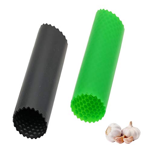 Silikon Knoblauchschäler,2 Stücke Easy Roller Knoblauch Sparschäler Einfaches Nützliches Küchenwerkzeug Küchenzubehör Schäler aus Silikon Schwarz/Grün Silikon Knoblauchschäler,2 Stücke Easy Roller Knoblauch Sparschäler Einfaches Nützliches Küchenwerkzeug Küchenzubehör Schäler aus Silikon Schwarz/Grün von JUHONNZ