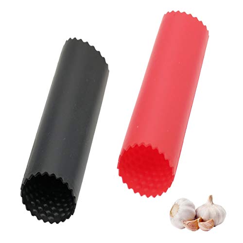 Silikon Knoblauchschäler,2 Stücke Easy Roller Knoblauch Sparschäler Einfaches Nützliches Küchenwerkzeug Küchenzubehör Schäler aus Silikon Schwarz/Rot Silikon Knoblauchschäler,2 Stücke Easy Roller Knoblauch Sparschäler Einfaches Nützliches Küchenwerkzeug Küchenzubehör Schäler aus Silikon Schwarz/Rot von JUHONNZ