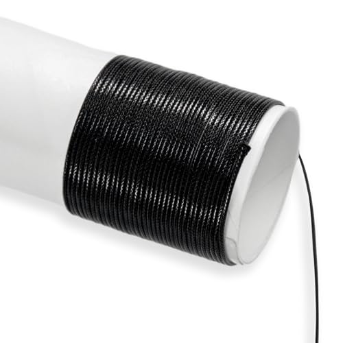 JUHUA Halskette Schnur 20 Meter, Schwarz Schnur für Schmuckherstellung Gewachste Baumwolle Halskette Schnur für Anhänger für Schmuckherstellung und Bastelprojekte JUHUA Halskette Schnur 20 Meter, Schwarz Schnur für Schmuckherstellung Gewachste Baumwolle Halskette Schnur für Anhänger für Schmuckherstellung und Bastelprojekte von JUHUA