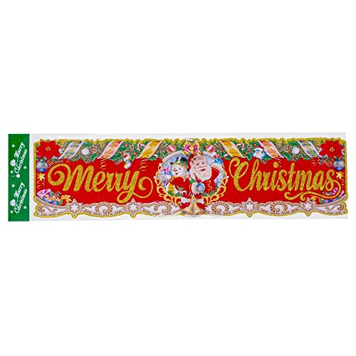 JUINSA 720942 Schild Merry Christmas Papier und Glitzer 75 x 20 cm, bunt von JUINSA