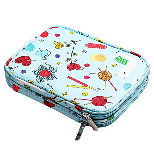 JUJNE Leere Stricknadeln-Etui, -Organizer, Aufbewahrungstasche für Rundstricknadeln, Nadeln und Zubehör, Kit Tasche von JUJNE