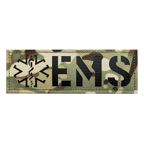 IR Infrarot EMS EMT Star of Life Rückwand Patch Laser Cut Patch (Camo, 15,2 x 5,1 cm) von JUJUPUPS