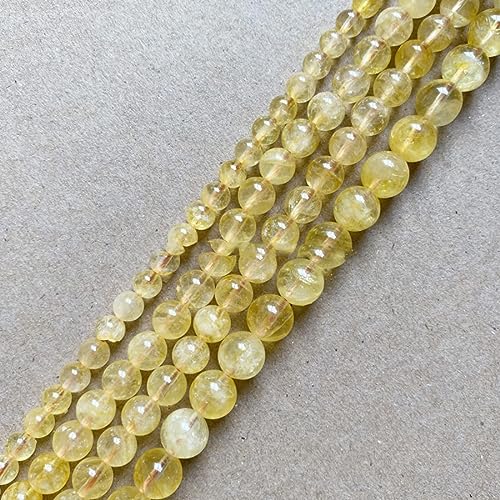 Naturfarbener Stein, AA-Qualität, gelber Kristall, Citrin, runde lose Perlen, 15 Zoll, 4, 6, 8, 10 mm, für die Schmuckherstellung, 4 mm, 85 bis 90 Stück Naturfarbener Stein, AA-Qualität, gelber Kristall, Citrin, runde lose Perlen, 15 Zoll, 4, 6, 8, 10 mm, für die Schmuckherstellung, 4 mm, 85 bis 90 Stück von JUKIJI