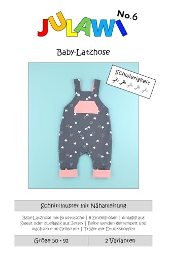 Papierschnittmuster Baby Latzhose Gr50-92 | JULAWI No.6 Papierschnittmuster Baby Latzhose Gr50-92 | JULAWI No.6 von JULAWI