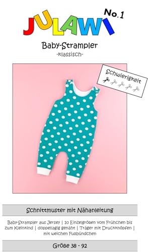 Papierschnittmuster Baby Strampler Gr38-92 | JULAWI No.1 Papierschnittmuster Baby Strampler Gr38-92 | JULAWI No.1 von JULAWI