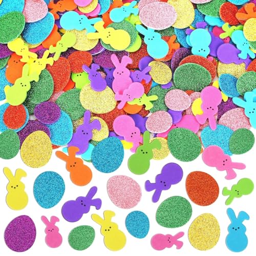 JULBEAR Aufkleber Ostern, 200 Stück Ostern Moosgummi Aufkleber Glitzer Ostern Sticker Selbstklebend Bunt Ostern Dekoration Ei Hasen für Kinder Kunsthandwerk Heimdekoration JULBEAR Aufkleber Ostern, 200 Stück Ostern Moosgummi Aufkleber Glitzer Ostern Sticker Selbstklebend Bunt Ostern Dekoration Ei Hasen für Kinder Kunsthandwerk Heimdekoration von JULBEAR