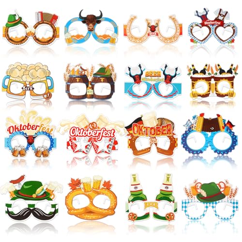 JULBEAR Oktoberfest Brille, 32 Stück Oktoberfest Accessoires Deko Oktoberfest Bayerische Oktoberfest Partybrille Foto Requisiten Brezelwurst Lustige Oktoberfest Geschenke JULBEAR Oktoberfest Brille, 32 Stück Oktoberfest Accessoires Deko Oktoberfest Bayerische Oktoberfest Partybrille Foto Requisiten Brezelwurst Lustige Oktoberfest Geschenke von JULBEAR