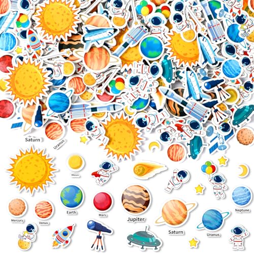 JULBEAR Weltraum Sticker, 300 Stück Universum Planeten Sticker Astronaut Planeten Moosgummi Aufkleber für Kindergeburtstage Scrapbooking Schultüte Weltraum Bastelset Weltraum Kinder JULBEAR Weltraum Sticker, 300 Stück Universum Planeten Sticker Astronaut Planeten Moosgummi Aufkleber für Kindergeburtstage Scrapbooking Schultüte Weltraum Bastelset Weltraum Kinder von JULBEAR