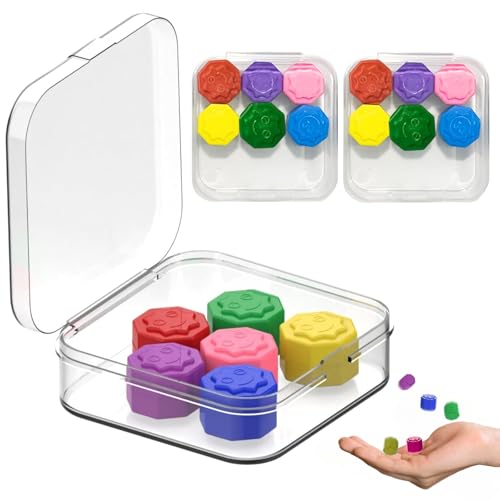 2 Sätze Mini Gonggi Steine, koreanische traditionelle Jack Stones Gonggi Spiele für Kinder und Erwachsene, Hand-Auge-Koordination Steinfang-Spiel, tragbares 6-Stein-Set mit Taschenformat Hülle von JULI