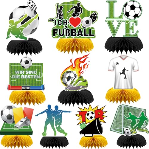 JULMELON Fussball Geburtstag Deko, 10 Stück Fussball Deko Geburtstag Kinder Fußball Geburtstag Deko Fußball Party Tischdeko Waben Mittelstücke für Geburtstag Sport Party JULMELON Fussball Geburtstag Deko, 10 Stück Fussball Deko Geburtstag Kinder Fußball Geburtstag Deko Fußball Party Tischdeko Waben Mittelstücke für Geburtstag Sport Party von JULMELON
