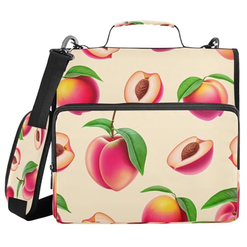 JUMBEAR Delicious Pfirsich-Ordner mit Reißverschluss, mit Schultergurt, 3,8 cm O-Ringe, Fächermappe, mehrere Taschen, Kapazität 600 Blatt JUMBEAR Delicious Pfirsich-Ordner mit Reißverschluss, mit Schultergurt, 3,8 cm O-Ringe, Fächermappe, mehrere Taschen, Kapazität 600 Blatt von JUMBEAR