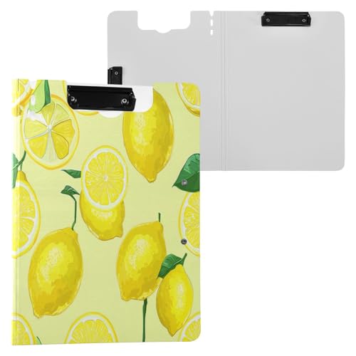 JUMBEAR Fresh Lemon Klemmbrett A4 mit Doppel-Clips, faltbares Klemmbrett mit Abdeckung, leicht, persönlicher Organizer, geeignet für Krankenhaus, Büro, Schule, Geschäft, Klassenzimmer JUMBEAR Fresh Lemon Klemmbrett A4 mit Doppel-Clips, faltbares Klemmbrett mit Abdeckung, leicht, persönlicher Organizer, geeignet für Krankenhaus, Büro, Schule, Geschäft, Klassenzimmer von JUMBEAR