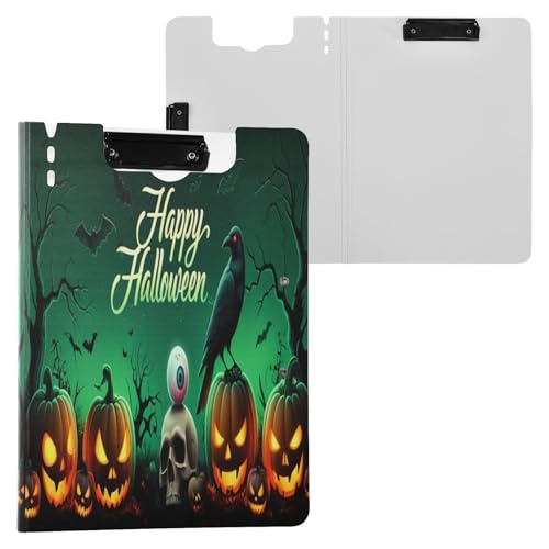 JUMBEAR Halloween-Kürbis-Klemmbrett A4 mit Doppel-Clips, faltbares Klemmbrett mit Abdeckung, leicht, persönlicher Organizer, geeignet für Krankenhaus, Büro, Schule, Geschäft, Klassenzimmer JUMBEAR Halloween-Kürbis-Klemmbrett A4 mit Doppel-Clips, faltbares Klemmbrett mit Abdeckung, leicht, persönlicher Organizer, geeignet für Krankenhaus, Büro, Schule, Geschäft, Klassenzimmer von JUMBEAR
