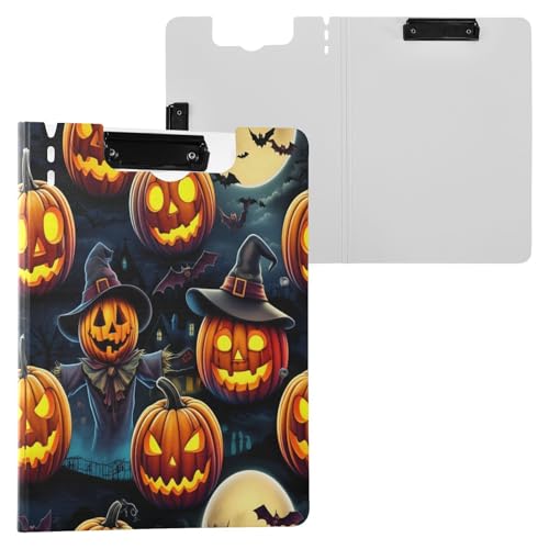 JUMBEAR Halloween-Kürbis-Klemmbrett A4 mit Doppel-Clips, faltbares Klemmbrett mit Abdeckung, leicht, persönlicher Organizer, geeignet für Krankenhaus, Büro, Schule, Geschäft, Klassenzimmer JUMBEAR Halloween-Kürbis-Klemmbrett A4 mit Doppel-Clips, faltbares Klemmbrett mit Abdeckung, leicht, persönlicher Organizer, geeignet für Krankenhaus, Büro, Schule, Geschäft, Klassenzimmer von JUMBEAR