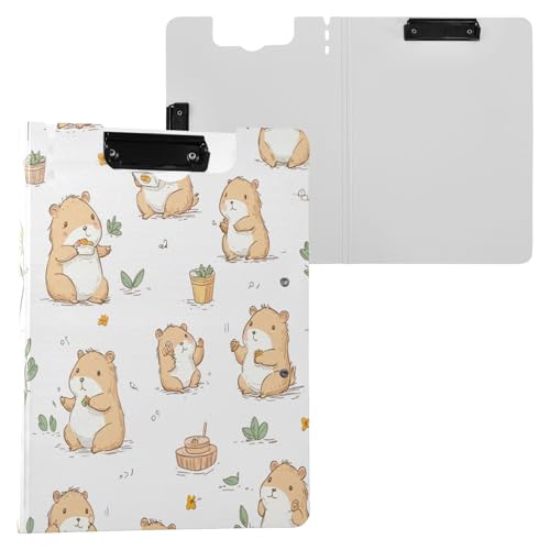 JUMBEAR Niedliches Cartoon-Capybara-Klemmbrett A4 mit Doppel-Clips, faltbares Klemmbrett mit Abdeckung, leichter persönlicher Organizer, geeignet für Krankenhaus, Büro, Schule, Geschäft, Klassenzimmer JUMBEAR Niedliches Cartoon-Capybara-Klemmbrett A4 mit Doppel-Clips, faltbares Klemmbrett mit Abdeckung, leichter persönlicher Organizer, geeignet für Krankenhaus, Büro, Schule, Geschäft, Klassenzimmer von JUMBEAR