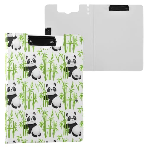 JUMBEAR Niedliches Cartoon-Pandas-Klemmbrett A4 mit Doppel-Clips, faltbares Klemmbrett mit Abdeckung, leichter persönlicher Organizer, geeignet für Krankenhaus, Büro, Schule, Geschäft, Klassenzimmer JUMBEAR Niedliches Cartoon-Pandas-Klemmbrett A4 mit Doppel-Clips, faltbares Klemmbrett mit Abdeckung, leichter persönlicher Organizer, geeignet für Krankenhaus, Büro, Schule, Geschäft, Klassenzimmer von JUMBEAR
