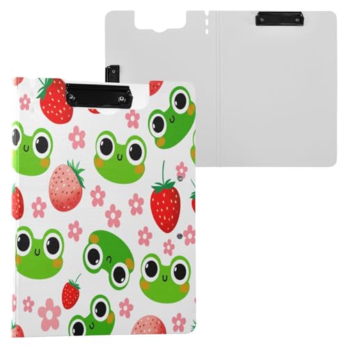 JUMBEAR Niedliches Froschgesichter Klemmbrett A4 mit Doppel-Clips, faltbares Klemmbrett mit Abdeckung, leichter persönlicher Organizer, geeignet für Krankenhaus, Büro, Schule, Geschäft, Klassenzimmer JUMBEAR Niedliches Froschgesichter Klemmbrett A4 mit Doppel-Clips, faltbares Klemmbrett mit Abdeckung, leichter persönlicher Organizer, geeignet für Krankenhaus, Büro, Schule, Geschäft, Klassenzimmer von JUMBEAR