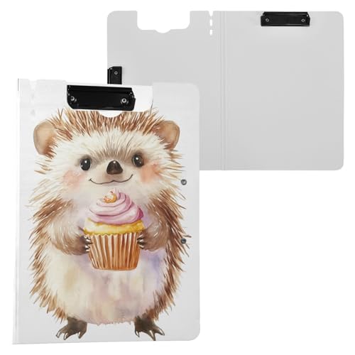 JUMBEAR Niedliches Igel-Klemmbrett für Kuchen, A4, mit Doppel-Clips, faltbares Klemmbrett mit Abdeckung, leichter persönlicher Organizer, geeignet für Krankenhaus, Büro, Schule, Geschäft JUMBEAR Niedliches Igel-Klemmbrett für Kuchen, A4, mit Doppel-Clips, faltbares Klemmbrett mit Abdeckung, leichter persönlicher Organizer, geeignet für Krankenhaus, Büro, Schule, Geschäft von JUMBEAR