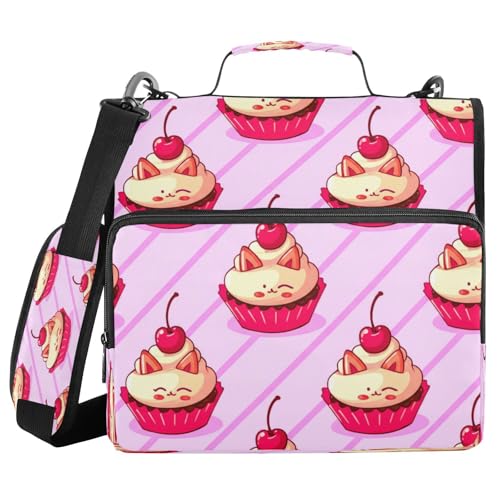 JUMBEAR Ordner mit Reißverschluss für Eiscremekuchen, mit Schultergurt, 3,8 cm O-Ringe, Fächermappe, mehrere Taschen, Kapazität 600 Blatt JUMBEAR Ordner mit Reißverschluss für Eiscremekuchen, mit Schultergurt, 3,8 cm O-Ringe, Fächermappe, mehrere Taschen, Kapazität 600 Blatt von JUMBEAR