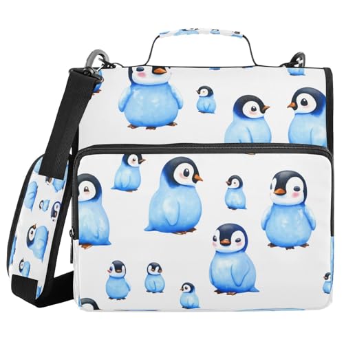 JUMBEAR Ordner mit Reißverschluss und Schultergurt, 3,8 cm O-Ringe, Fächermappe, mehrere Taschen, Kapazität 600 Blatt von JUMBEAR