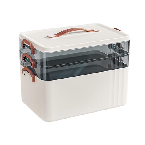 JUMBENA 3-Regal Medikamenten Aufbewahrung 31,5x22x24.5cm Tragbarer Mehrzweck Medikamentenbox mit Transparentem Deckel Bastelkoffer Sortierbox Aufbewahrungsbox Groß für Schmuck Arzneimittel Nähzubehör JUMBENA 3-Regal Medikamenten Aufbewahrung 31,5x22x24.5cm Tragbarer Mehrzweck Medikamentenbox mit Transparentem Deckel Bastelkoffer Sortierbox Aufbewahrungsbox Groß für Schmuck Arzneimittel Nähzubehör von JUMBENA