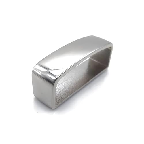 JUMELA Eisenschnallenbeschläge 40mm for Gürtel Metallgürtelhalter D-Form Gürtelschlaufe Ringschnalle Teile for Lederhandwerk Taschenriemen Gürtel 3St (Color : Silver, Size : Inner Width 40mm) von JUMELA