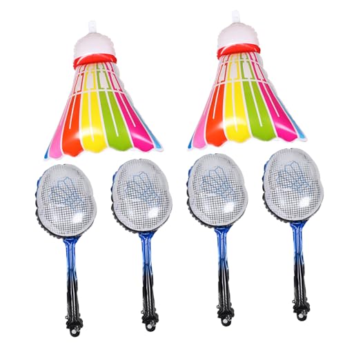 JUMPLAWN 1 Satz Aufblasbares Badminton Ballon Set Große Federball Ballons Blaue Federballschläger Party Dekorationen für Sport und Geburtstagsfeiern Vielseitig Einsetzbar und Einfach von JUMPLAWN