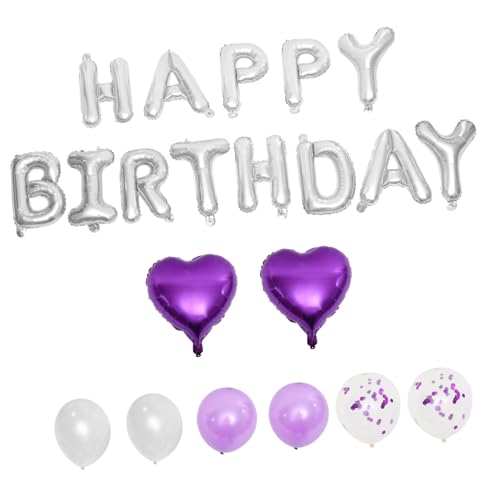 JUMPLAWN 1 Satz Geburtstagsballon-Set ballons balloons gasballon Geburtstagsdekoration Alles zum Geburtstag Dekorationen für Mädchen 60. Geburtstag Dekorationen Frauen Emulsion Violett JUMPLAWN 1 Satz Geburtstagsballon-Set ballons balloons gasballon Geburtstagsdekoration Alles zum Geburtstag Dekorationen für Mädchen 60. Geburtstag Dekorationen Frauen Emulsion Violett von JUMPLAWN