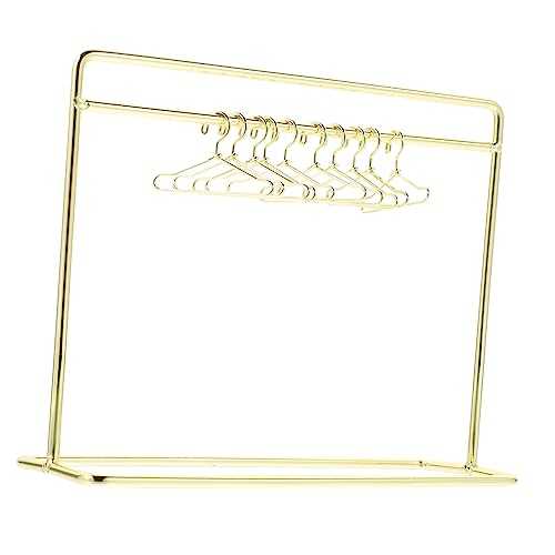 JUMPLAWN 1satz Miniatur Kleidung Hänger Für Puppen Teiliges Mit Kleiderständer Und Hängern Für Puppenhaus Zubehör Und Puppenmode Aufbewahrung von JUMPLAWN
