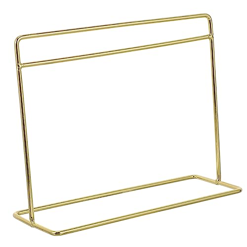 JUMPLAWN 1 Stück Puppenhaus Mini -Kleidung Rack Puppenkleiderbügel Puppenhaus-Kleiderorganisator Puppenzubehör Miniatur nach Puppenhauszubehör Puppenständer Eisen Golden von JUMPLAWN