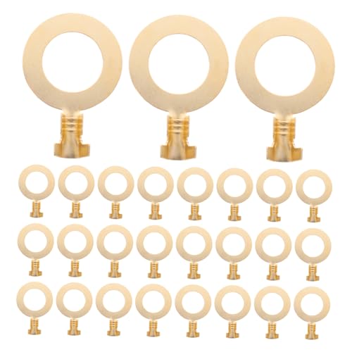 JUMPLAWN 100 Stück Masseanschluss Kabelverbindung Klemmen für Elektrokabel elektrische anschlüsse Batteriekabel endet Kabelverbinder mit Stärke Ringkabelschuhe Ringklemmen Kupfer Golden von JUMPLAWN