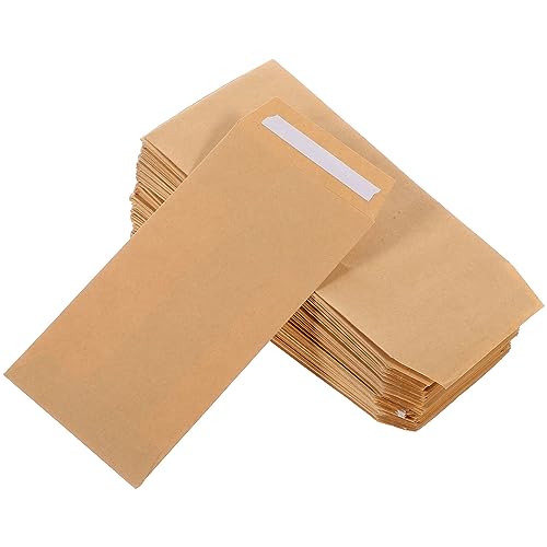 JUMPLAWN 100Stücke Kleine Braune Samenumschläge mit Selbstklebeverschluss für Aufbewahrung von Samen Schmuckstücken und Kleinen Gegenständen von JUMPLAWN