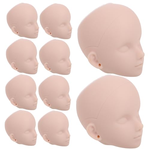 JUMPLAWN 10Stücke DIY Puppenköpfe für Kreative Projekte Kunststoff Schminkpuppen mit Augenhöhle zum Üben von Make Up und Basteln Benutzerfreundlich und Vielseitig von JUMPLAWN