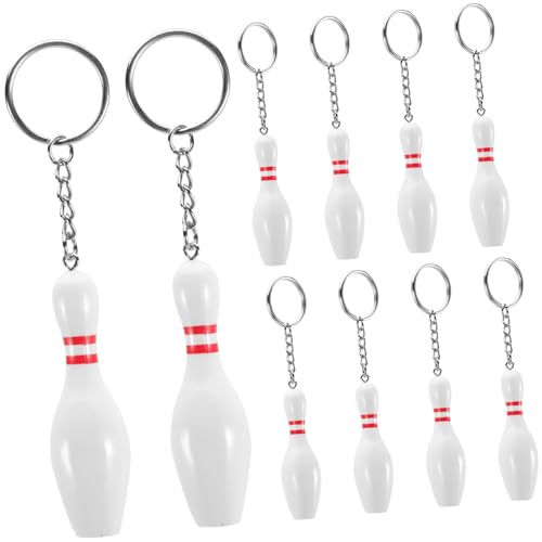 JUMPLAWN 10Stücke Mini Bowling Schlüsselanhänger Kreative Schlüsselringe Im Bowling Für Taschen Und Schlüssel Perfektes Für Sportliebhaber von JUMPLAWN