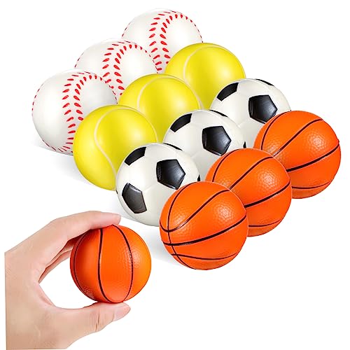 JUMPLAWN 12Stücke Stressbälle aus PU Flexible Squeeze Bälle für Erwachsene Fußball Basketball Tennis und Baseball Langanhaltender Stressabbau JUMPLAWN 12Stücke Stressbälle aus PU Flexible Squeeze Bälle für Erwachsene Fußball Basketball Tennis und Baseball Langanhaltender Stressabbau von JUMPLAWN