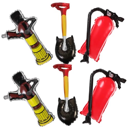 JUMPLAWN 1Satz Aufblasbare Feuerwehr Luftballons Teiliges mit Feuerlöscher Schaufel und Hydrant für Feuerwehrmann Geburtstagsfeiern Leicht zu Aufblasen und Wiederverwendbar Stabil JUMPLAWN 1Satz Aufblasbare Feuerwehr Luftballons Teiliges mit Feuerlöscher Schaufel und Hydrant für Feuerwehrmann Geburtstagsfeiern Leicht zu Aufblasen und Wiederverwendbar Stabil von JUMPLAWN
