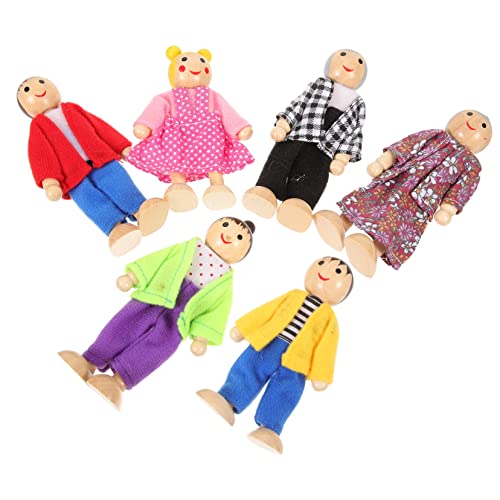 JUMPLAWN 1Satz Familienpuppen Bewegliche Holzfiguren Für Mini Puppen Spielzeugset Mit Menschlichen Figuren Für Kreative Rollenspiele Und Puppenhaus Für Kleinkinder JUMPLAWN 1Satz Familienpuppen Bewegliche Holzfiguren Für Mini Puppen Spielzeugset Mit Menschlichen Figuren Für Kreative Rollenspiele Und Puppenhaus Für Kleinkinder von JUMPLAWN