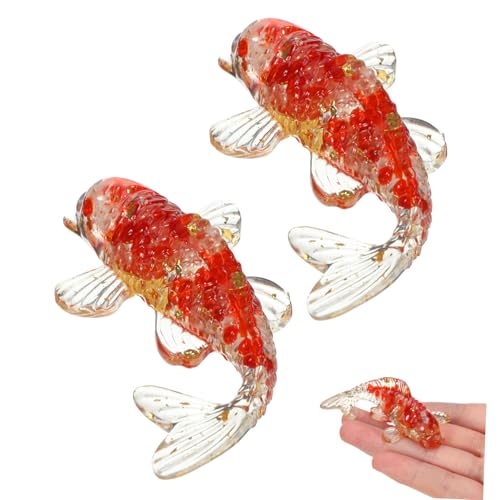 JUMPLAWN 2 Stück Kleine Kristall Fischfigur Stabile Tischdeko mit Natürlichem Weißem Glas und Goldfolie Elegante Aquarium Dekoration für Schreibtisch und JUMPLAWN 2 Stück Kleine Kristall Fischfigur Stabile Tischdeko mit Natürlichem Weißem Glas und Goldfolie Elegante Aquarium Dekoration für Schreibtisch und von JUMPLAWN