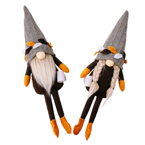 JUMPLAWN 2 Stück Knitted GNOME Figuren mit Langen Beinen Hübsche Deko für Feiertage für und Festtagsdekorationen JUMPLAWN 2 Stück Knitted GNOME Figuren mit Langen Beinen Hübsche Deko für Feiertage für und Festtagsdekorationen von JUMPLAWN