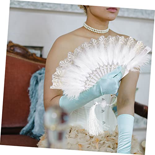JUMPLAWN 2 Stück Teiliges Feder Handfächer Vintage Stil Damenhandfächer für Hochzeit Party Tanz und Fotorequisiten Stilvoller Federfächer für Braut und Besondere Anlässe JUMPLAWN 2 Stück Teiliges Feder Handfächer Vintage Stil Damenhandfächer für Hochzeit Party Tanz und Fotorequisiten Stilvoller Federfächer für Braut und Besondere Anlässe von JUMPLAWN