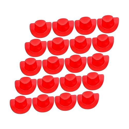 JUMPLAWN 20 Stück Mini Western Cowboyhut Mini Hüte Kleine Cowboyhüte Zum Basteln Cowboyhut Für Damen Mini Chapeau De Tiny Cowboyhut Mini Cowboyhut Cupcake Topper Mini Puppenhut von JUMPLAWN